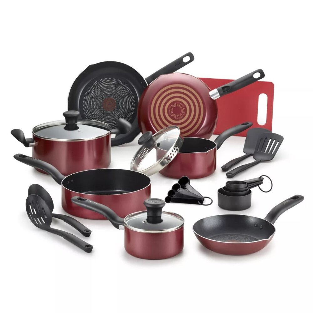 T-fal 17pc Simply Cook "Prep N Cook" Cookware Set "Grey"